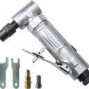 1/4-Inch 90 Angle Air Die Grinder, Mini Pneumatic Angle Die Grinder, Compact Air-Powered Grinder for Grinding, Polishing, Porting, and Deburring - Polished Finish