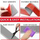 FONUNO Vinyl Wall Base Rubber Baseboard Molding Trim Self Adhesive 3" Wide, 3in x 100ft