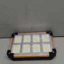 120W Solar Rechargeable Work Light, 144 LED 10000LM Portable Flood Light with Stand, IP66 Waterproof 4 Modes LED Job Site Lighting Flashlights for Mechanic Camping Fishing Car Repair