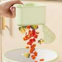 LLQ 2PACK Sink Strainer Basket,2025 New Upgraded Suction Cup Press Sink Drainer Basket,Automatic Dumping Sink Strainer Basket,Faucet Sponge Storage Rack (Yellow + Green)