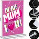 12 Pack Acrylic Sign Holder 5 x 7, Double-Sided Clear Sign Holder Plastic Stands for Display, T Shape Acrylic Table Sign Stands for Office Store Restaurants Wedding Party Decoration