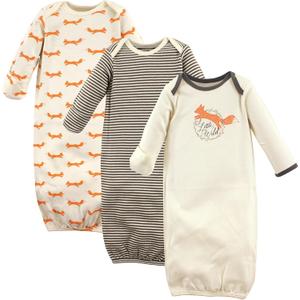 Touched by Nature Unisex Baby Organic Cotton Gowns (0-6 Months, Fox)