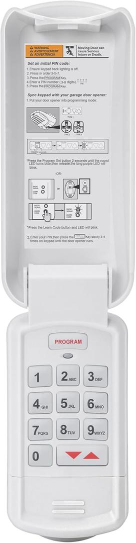 GK-BX Wireless Garage Door Opener Keypad, FCC Certified, Wireless DIY Install & Keyless Entry