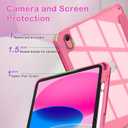 OKP Case for iPad 11th Generation 11-inch (A16) 2025, for 10.9'' iPad 10th Gen 2022, Slim Lightweight i Pad 11/10 th Gen Protective Cover with Trifold Stand, Auto Wake/Sleep, Clear PC Back Shell, Pink