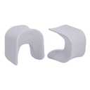 ECR4Kids Wave Seat, 14in - 15.1in Seat Height, Perch Stool, Light Grey, 2-Pack