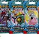 Pokmon TCG: Journey Together Complete Art Set (4 Sleeved Booster Packs) + Exclusive Keep it Minty Card Display Easel  Collector Bundle