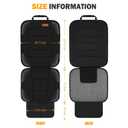 Siivton Car Seat Protector for Child Car Seat,Waterproof Car Seat Cover for Leather and Fabric Seats, 2 Mesh Pockets, Non-Slip Bottom,Thick Padding Cushion