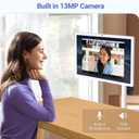22-Inch Portable TV on Wheels, 1080p Portable Touch Screen Monitor, EDLA-Certified, Smart Rolling TV Built-in 13MP Camera, Built-in Battery Operated TV | Android 15 | 6+128G
