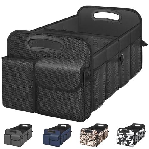 Femuar Car Trunk Organizer with Large Capacity Waterproof Car Accessories for Women & Men, Collapsible Trunk Organizer for Suv/Jeep/Sedan (Grey, Standard)