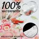 Easter Tablecloth 60 x 120 Inch, Buffalo Plaid Bunny Ear Foot Flowers & Polyester Table Cover for Spring Easter Holiday Party Dinner Table Decor