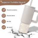 Silicone Boot Compatible with Sinple Midern 24/30/40 oz Tumbler with Handle/Trek Pivot, Protective Anti-Scratch Bottle Bottom Sleeve Cover Compatible with Sinple Midern Tumbler (Bling Almond Birch)