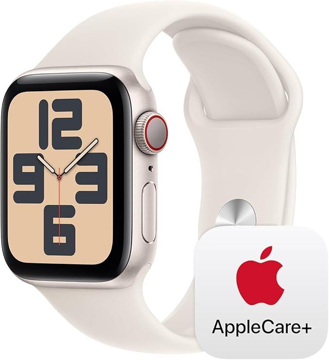 Apple Watch SE (2nd Gen) [GPS 40mm] Smartwatch with Midnight Aluminium Case with Ink Sport Loop One Size. Fitness and Sleep Trackers, Crash Detection, Heart Rate Monitor, Carbon Neutral