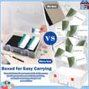 Foam Name Badge Holder with case (Holds 48 Badges) Foam Name Badge Holder Tray ID Badge Tray Organizer Clear Name Tag Holders for Desk Office School