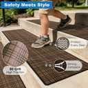 Outdoor Stair Treads Non-Slip, 8" X 30" - 8-Pack Weather Resistant Grip Tape for Wooden Steps, Waterproof & Anti Skid High Traction Adhesive Step Strips for Stairs, Brown