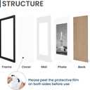 ENJOYBASICS 18x24 Picture Frame, Display Poster 16x20 with Mat or 18 x 24 Without Mat, Wall Gallery Photo Frames, Black, 2 Pack