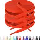 2 Pairs Flat Shoe Laces for Sneakers, 5/16" Wide Shoelaces for Sneakers in 27 Colors, Multiple Lengths for People