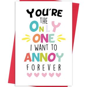 2 x Valentine's Day Gifts for Him, Funny Valentines Day Card for Her, Valentine's Day Card Gifts for Fiancee Boyfriend, Anniversary Cards for Wife Husband, Birthday Cards for Men, Love Card (MM-125)