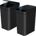Anborry Bathroom Automatic Trash Can 1 Pack 2.2 Gallon Touchless Motion Sensor Small Slim Garbage Can with Lid Smart Electric Narrow Garbage Bin for Bedroom Office Kitchen (Black)