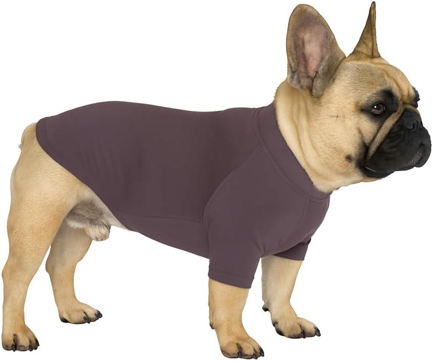 Premium Yoga-Fabric Dog T-Shirt  Breathable, Stretchy, Anti-Shedding Pet Clothes for All Seasons, Small to Large Dogs Mauve L