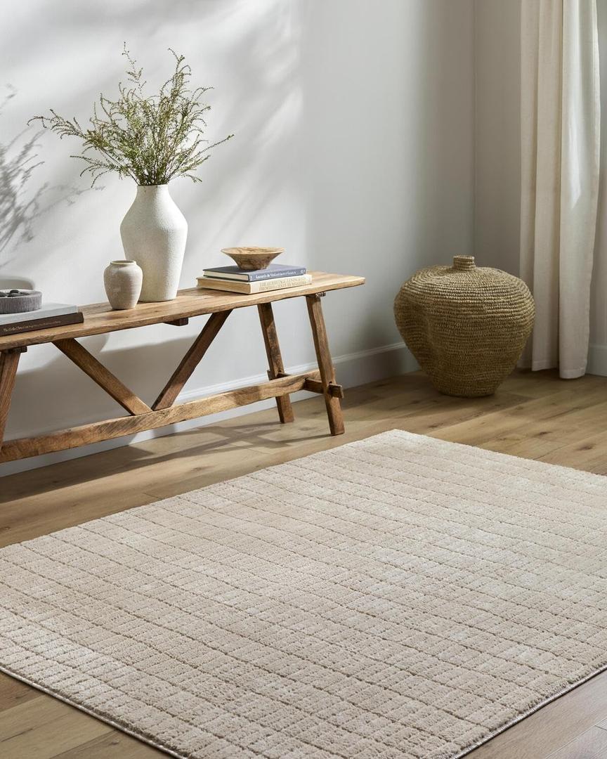 Livabliss x Our PNW Home Cascade Minimalist Striped Area Rug, 2'7" x 12', Light Brown