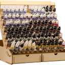 Craft Paint Storage-Modular Paint Organizer - Holds 105 Bottles of Vallejo, 14 Brushes, 2 Cabinets, and Miniature Stands - Art Tool Storage Rack for Miniature Set