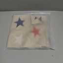 4th of July Throw Pillow Cover, 18x18 Inch Set of 2 Blue Red White Stars Patriotic Decorative Outdoor Cushion Cover Independence Memorial Day Pillow Cases Linen Farmhouse for Sofa Couch Bed