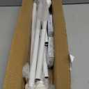 White Curtain Rods for Windows 28 to 48 Inch, 5/8" Diameter Heavy Duty Metal Adjustable Small Curtain Rod With Bracket(2.3-4 Feet)