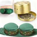 Smokeless Copper Moxa Box, Copper Tank Moxibustion Treatment Tool, Moxibustion Case for Neck Knee Waist Shoulder Back Remove Dampness,  Ai Jiu (2)