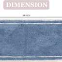Home Weavers Allure Collection 100% Cotton Tufted Bathroom Rug, Soft and Absorbent Bath Rugs, Non-Slip Bath Carpet, Machine Wash Dry Bath Mats for Bathroom Floor, 21"x54" Runner, Blue