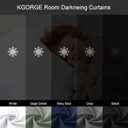 KGORGE White Kitchen Curtains 45 inch Length, Privacy Room Darkening Drapes Thermal Insulation Noise Reducing Curtains for Kids Room, Back Tab Rod Pocket, W34 x L45 inches, 2 Panels