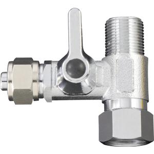 Brass Water Feeder Adapter - Pipe Shunt 3/8" x 3/8" x 3/8" Tee Stop Valve with 3/8" Push-to-Connect Quick Fitting, for Reverse Osmosis Filters, Coffee Machines, and PE Pipe Water Supply Valves