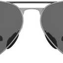 BEX Wesley Military-Grade Aviator Sunglasses  Polarized, Unisex, UV Protection, Multiple Frame Colors (Silver/Gray)