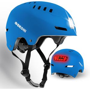 DKONI Bike Helmet with LED Lights Bicycle Helmets Commuter Cycling Helmet USB Rechargeable Front & Back LED Light Helmet for Adult Men Women M