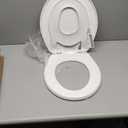 Little2Big Toilet Seat with Built-In Potty Training Seat, Slow Close, Durable Plastic, Made in USA, ROUND, White