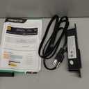 GRLEAF 45" Adjustable Height Narrow Console Table with Power Outlets, Long Sofa Table with Charging Station Behind Couch Table Skinny Entryway Table for Living Room, Hallway and Office – Black