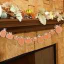 8.2 ft Fall Decorations Wooden Polka Dot Pumpkin Garland Thanksgiving Fall Banner Rustic Farmhouse Wood Bead Garland Halloween Pumpkin Hanging Decor for Fireplace Mantel Wall Home Window (Orange)