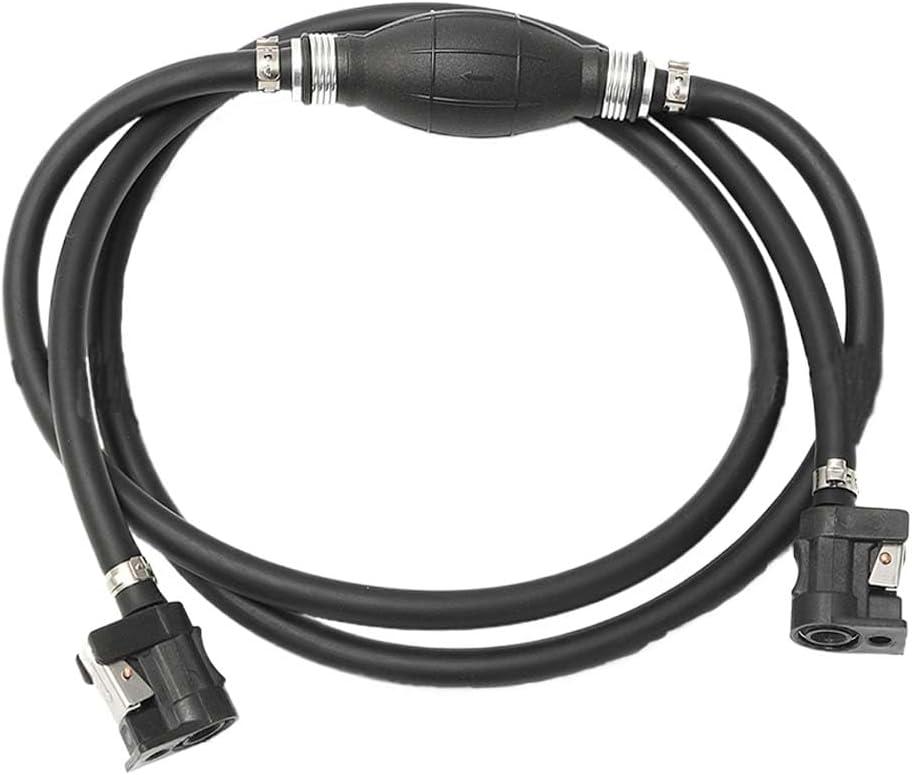 5/16" (8mm) ID Boat Motor Fuel Line Hose, Universal 6FT Marine Fuel Line Assembly Kit with Primer Bulb Connector Fit for RVs Boats Tractors Caravans Outboard Fuel Line