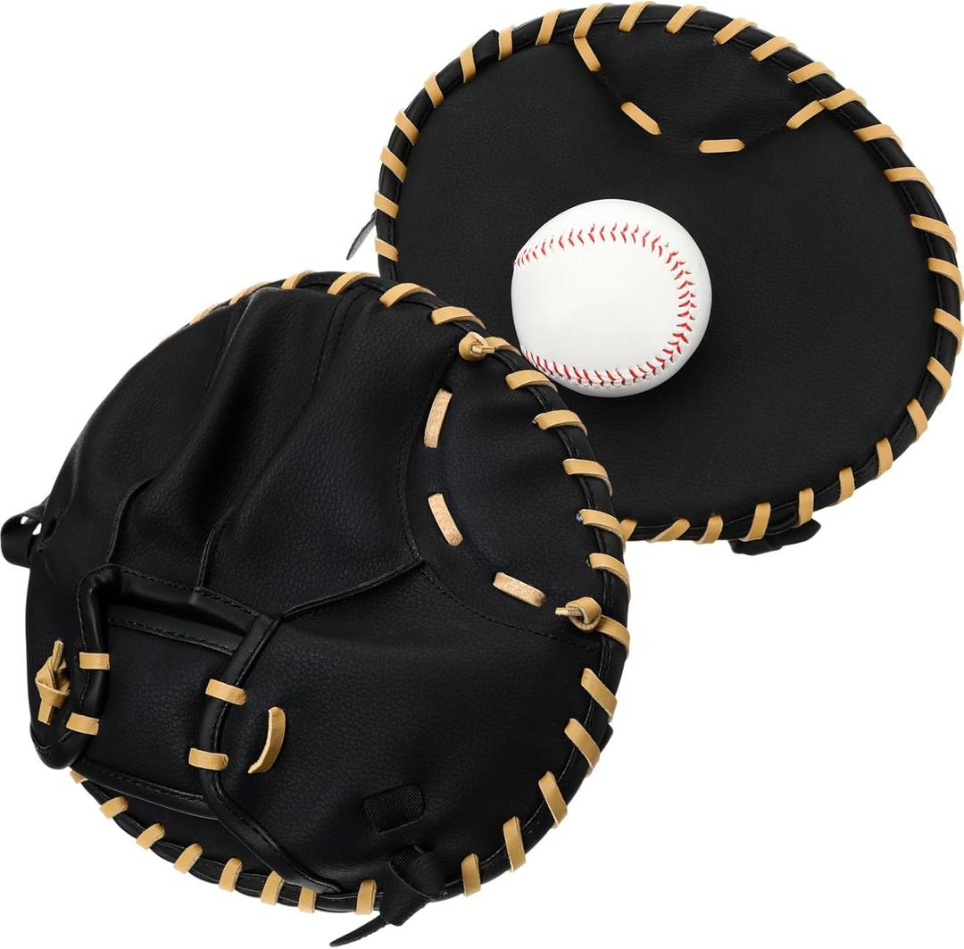 Pancake Baseball and Softball Training Glove - Flat & Soft Premium PVC Fielding Gear for Right-Hand Throw, Great Choice for Teens