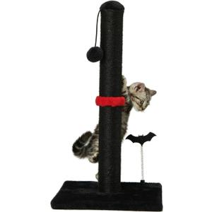 MECOOL Cat Scratching Post Premium Sisal Scratch Posts with Hanging Ball Vertical Scratcher for Indoor Cats and Kittens,Black