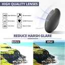 LVIOE Oversized Aviator Sunglasses for Women Men Trendy Shield Sun Glasses UV400 Protection Square Frame (A1 Black/Grey)