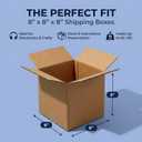 BOX USA Cube Shipping Boxes 8"L x 8"W x 8"H (25-Pack) - Small Corrugated Cardboard Packaging Boxes for Shipping, Packing, Moving, and Storage at Home, Office, or Business