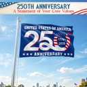 FLAGWIX American 250 Years Anniversary Flag - Polyester Double-sided Yard Flags For Outside Grommet Flag, 3x5 ft - 4th of July Decorations for Home Yard Garden Decor Banner, Gifts For Men Women
