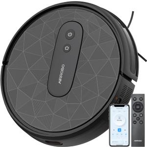 AIRROBO Robot Vacuum, 2800Pa Powerful Suction, Smart Navigation, App & Remote Control, 120 Mins Runtime, Anti-Collision & Anti-Drop, for Hard Floor/Carpet/Pet Hair