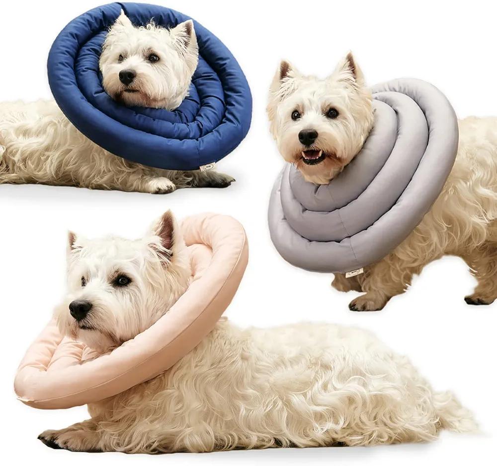 ARRR Comfy UFO Pet Recovery Collar, Water-Resistant Soft Adjustable Protective Dog Neck Donut E-Collar for Small and Medium Dogs and Cats After Surgery Safe Alternative Cone (Navy V2, L) (Size L) ARRR Comfy UFO Pet Recovery Collar, Water-Resistant Soft Adjustable Protective Dog Neck Donut E-Collar for Small and Medium Dogs and Cats After Surgery Safe Alternative Cone (Navy V2, L) (Size L)
