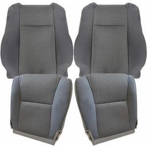 Front Driver & Passenger Side Bottom & Top Lean Back Replacement Seat Covers Cloth Gray Compatible with Toyota Tacoma 2009 2010 2011 2012 2013 2014 2015