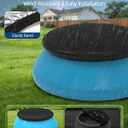 8 ft Round Inflatable Pool Cover, Outdoor Round Above Ground Inflatable Swimming Pool Cover with Elastic Band, Easy Set, Snug Fit, Dustproof, Windproof