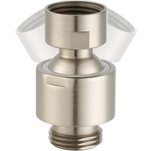 Hibbent All Metal Shower Head Swivel Ball Joint Adapter, Solid Brass Adjustable Shower Arm Connector, Shower Arm Extension, Showerhead Connector, Universal Showering Component, Brushed Nickel (Brushed Nickel)