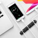 3 x USB Cable Organizer Clips Cord Holder,12 Packs (3-Slots) Black Self Adhesive Desk Cord Cable Management