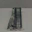 Consuemst Sponge Holder for Kitchen Sink - Auto Draining Sink Caddy Organizer with Detachable Rack, High Brush Holder, Kitchen Countertop Storage Accessories, Black