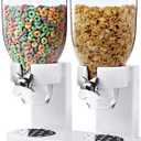 Zevro /GAT201C Indispensable Dry Food Dispenser, Dual Control, White/Chrome